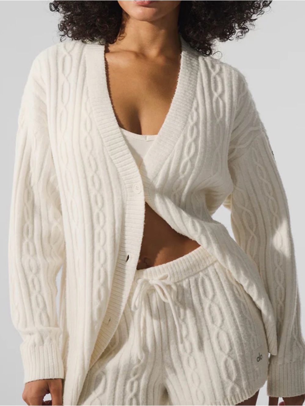 Alo cable knit winter bliss sweater